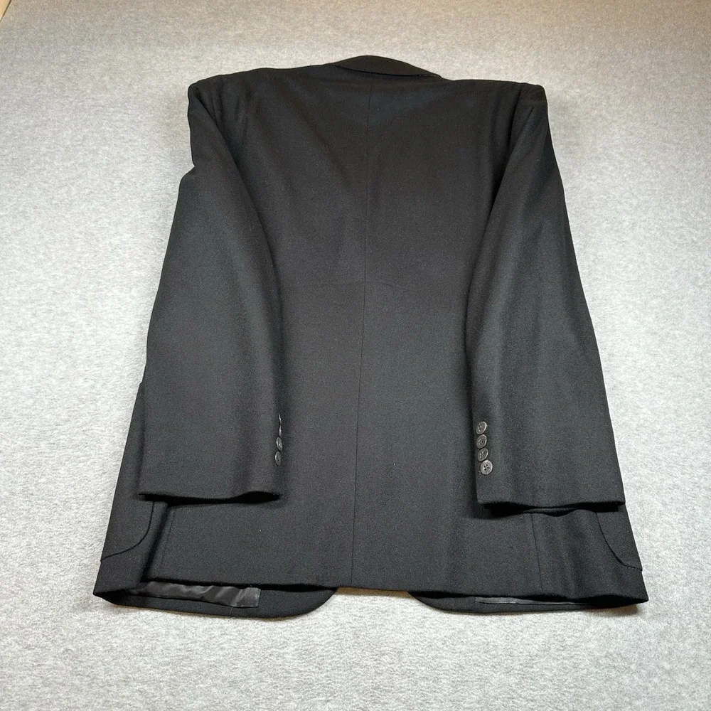 Brooke & Deane Pure Wool Blazer Mens 40R Black Jacket‎ Made In USA NOTE